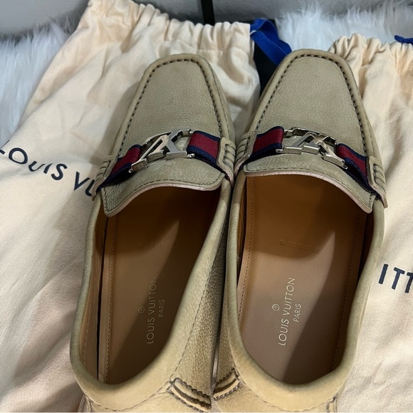 Louis vuitton beige loafer shoes sze 6 1/2 men main image 9